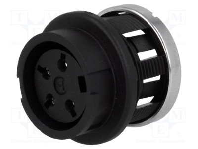 Conector DIN soclu mamă PIN 4 240&amp;deg; lipire 300V 5A AMPHENOL foto