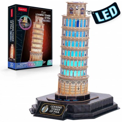 CUBICFUN - PUZZLE 3D TURNUL DIN PISA EDITIE LUMINOASA 42 PIESE foto