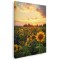 Tablou canvas peisaj apus floarea soarelui nuante galben, verde, albastru 1028 Tablou canvas pe panza CU RAMA 20x30 cm