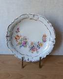Farfurie/platou porțelan fin german, model floral