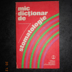 GAFAR MEMET - MIC DICTIONAR DE STOMATOLOGIE (1989, editie cartonata)