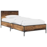 vidaXL Cadru de Pat cu Tăblie Lemn vechi 80 x 200 cm Lemn prelucrat 8009109