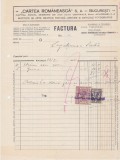 Factura Cartea Romaneasca S.A. Bucuresti 1922