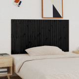 VidaXL Tăblie de pat pentru perete, negru, 166x3x90 cm, lemn masiv pin