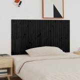 Gossi tablie de pat pentru perete, negru, 166x3x90 cm, lemn masiv pin