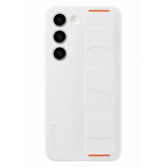 Husă Silicon Cu Prindere Samsung Galaxy S23 S911, Albă, Blister EF-GS911TWEGWW
