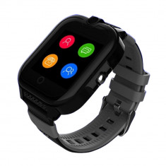 Ceas Smartwatch Pentru Copii, Wonlex KT13, Negru, SIM card, 4G, Rezistent la stropi IP54, Apel video foto