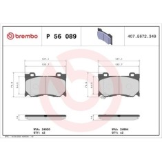 Placute frana Infiniti Fx, G Convertible, G Coupe, G Sedan, M37, Q50, Q60 Coupe, Q60 Coupe, Q70, Qx70; Nissan 370z Coupe, 370z Roadster, Fata, Brembo