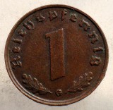 2.555 GERMANIA WWII 1 REICHSPFENNIG 1939 G, Europa, Bronz