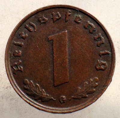 2.555 GERMANIA WWII 1 REICHSPFENNIG 1939 G foto