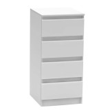 Cumpara ieftin Comoda cu 4 sertare din mdf alb Hany 45x49x95 cm
