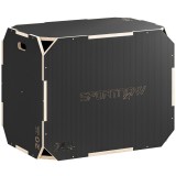 SPORTNOW Cutie Plyo Lemn 3 in 1 Antiderapant Cu Manere Antrenament Acasa Sala