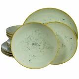 Set farfurii 12 piese, 4 persoane, Light Pistachio, Verde Pastel