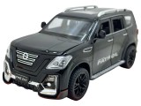 Macheta SUV Nissan Patrol Die-Cast 1:24 Negru -sunete, lumini si resort- 20cm