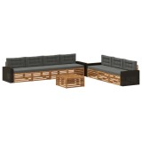 vidaXL Set de canapele de exterior 8 pcs Natural și Antracit 3383125