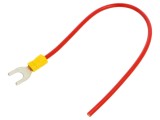 Cablu roșu CHEVAL 250mm cu terminale presate neizolate M6WI-400RD025