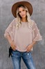 K819-58 Bluza casual din material lejer cu maneci scurte largi, L, M, S/M, XL, XXL
