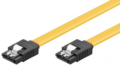 Cablu de date SATA III 6Gbit/s SATA L - SATA L 0.7m galben Goobay foto