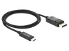 Cablu DisplayPort USB C, 1m, textilă, Delock