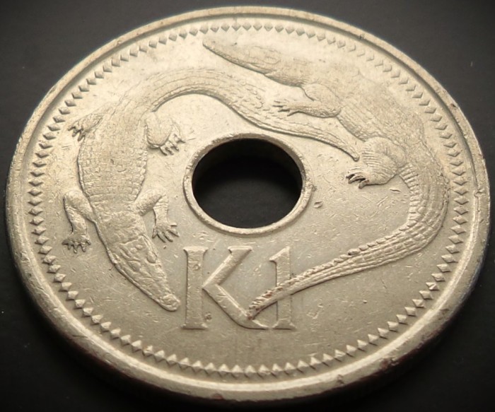 Moneda 1 KINA - PAPUA NOUA GUINEE, anul 2005 *cod 4922