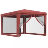 Cumpara ieftin Cort de petrecere cu 4 pereti din plasa, rosu, 3x4 m, HDPE