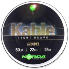 Fir Leadcore KORDA Kable Tight Weave, Gravel, 50lbs, 25m foto