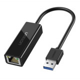 ADAPTOR RETEA Ugreen, &amp;quot;CR111&amp;quot; USB to RJ-45 Gigabit LAN Adapter, LED, negru &amp;quot;20256&amp;quot; (timbru verde 0.18 lei) - 6957303822560