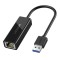 ADAPTOR RETEA Ugreen, &quot;CR111&quot; USB to RJ-45 Gigabit LAN Adapter, LED, negru &quot;20256&quot; (timbru verde 0.18 lei) - 6957303822560