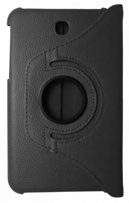 Husa tip carte neagra rotativa cu stand pentru Samsung Galaxy Tab 3 P3200 (SM-T211) / P3210 (SM-T210)