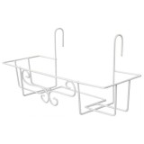 Cumpara ieftin Suport metalic pentru jardiniera, Strend Pro, alb, 65 cm