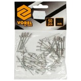 Vorel 70340 - Nituri pop cu cap bombat 3.2x12.7 mm 50 bucati