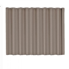 Draperie opaca cu inele Jemidi, 300 x 245 cm, Maro, Poliester, 55275.24.02