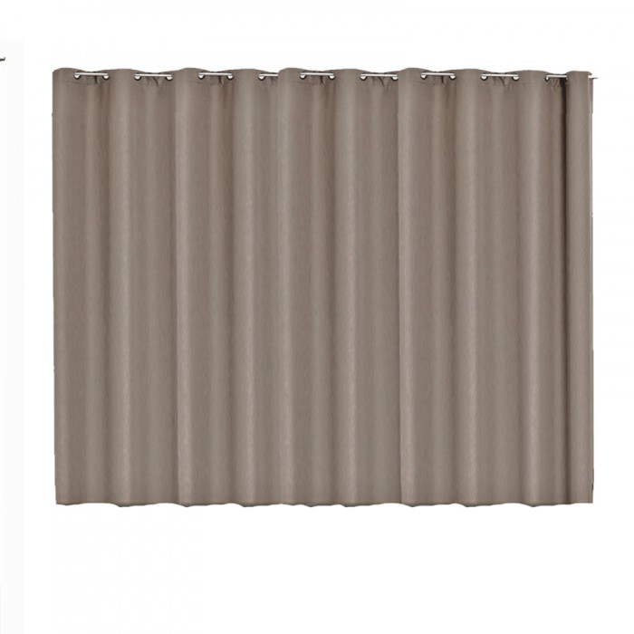Draperie opaca cu inele Jemidi, 300 x 245 cm, Maro, Poliester, 55275.24.02