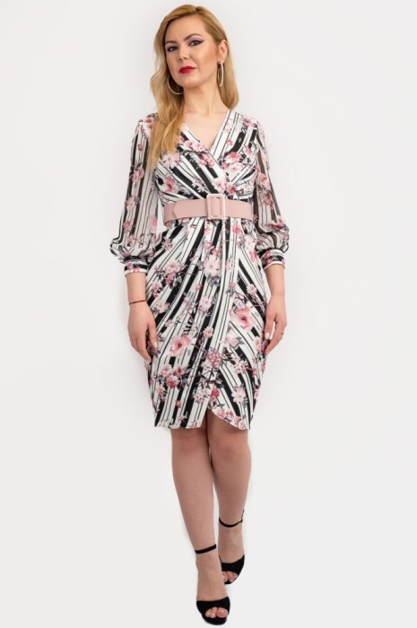 Rochie Dama Irene Roz Prafuit - S(36)
