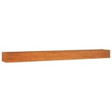 Cumpara ieftin Strat inaltat de gradina, ruginiu, 600x80x45 cm, otel corten
