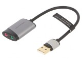 Card Extensie Audio PC 0,15m Aluminiu Aurit
