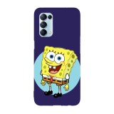 Husa compatibila cu Oppo A74 5G model Happy SpongeBob SquarePants, Silicon, TPU, Viceversa, Transparent, Carcasa