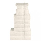 VidaXL Set de prosoape premium SOLUND, 12 piese, crem, 600 g/m&sup2;
