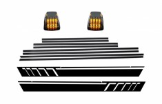 Bandouri Laterale cu Stickere Laterale Negru Mat si Lampi Semnalizare Mercedes G-Class W463 (1989-2015) Performance AutoTuning