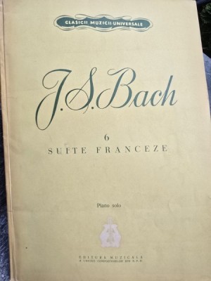 Partitura, 6 suite franceze - J.S. Bach foto