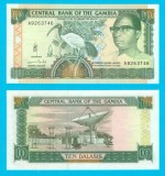 Gambia (p#13) 10 Dalasis 1991 UNC &#039;Jawara&#039; serie: A9263746
