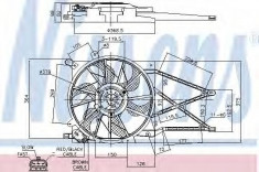 Ventilator, radiator OPEL ASTRA G Cupe (F07) (2000 - 2005) NISSENS 85179 foto