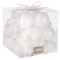 Set globuri de Craciun, 37 bucati, 3-8cm, alb perla Household NewTrend