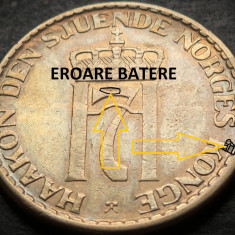 Moneda 1 COROANA / Krone - NORVEGIA, anul 1957 * cod 4561 = ERORI de BATERE