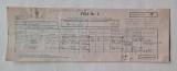 Fișă locativă București 1941 cu timbre fiscale &amp; &bdquo;Timbru Statistic&rdquo; (bloc 4) &ndash; WWII