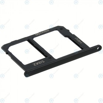 Samsung Galaxy J6 2018 (SM-J600F) Tavă Sim + Tavă MicroSD neagră GH63-15696A foto