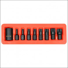 YT-10663 YATO Set biti de impact spline, cu adaptor 1/2&amp;amp;quot;, 9 piese foto