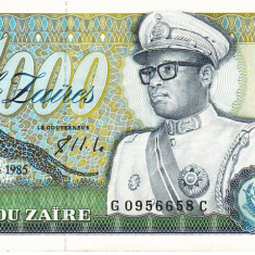 Zair 1 000 Zaires Mobutu 1985 P-31 aUNC Seria 0956658