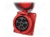 Conector alimentare AC, IEC 60309, IP67, 0,125kA, 400V AC, 5 pini, PCE - 445-6