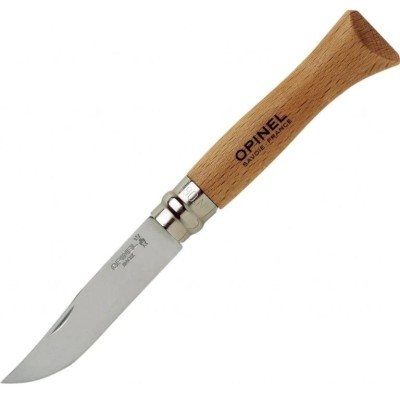 Cuțit de buzunar Opinel VRI N&amp;deg;06 Inox Beech foto